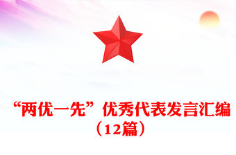 “兩優一先”優秀代表發言匯編 （12篇）