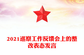 2021巡察工作反饋會上的整改表態(tài)發(fā)言