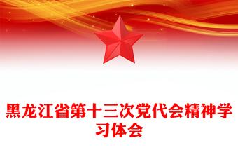 黑龍江省第十三次黨代會精神學(xué)習(xí)體會
