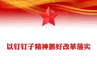 2024以釘釘子精神抓好改革落實PPT黨課下載(講稿)