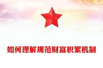 如何理解規(guī)范財富積累機(jī)制PPT紅色簡潔《決定》知識宣講課件(講稿)