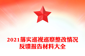 2021落實巡視巡察整改情況反饋報告材料大全
