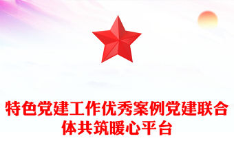 特色黨建工作優(yōu)秀案例黨建聯(lián)合體共筑暖心平臺