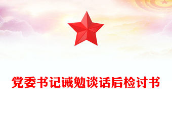 黨委書記誡勉談話后檢討書