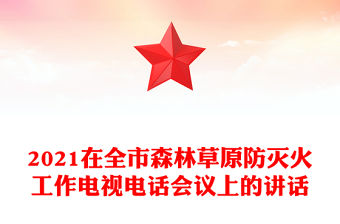 2021在全市森林草原防滅火工作電視電話會議上的講話