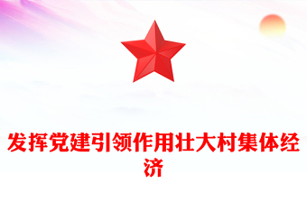 發(fā)揮黨建引領(lǐng)作用壯大村集體經(jīng)濟PPT精美簡潔鄉(xiāng)村振興黨課(講稿)