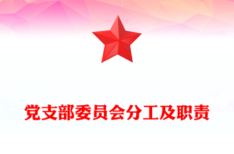 黨支部委員會分工及職責(zé)