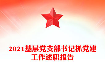 2021基層黨支部書記抓黨建工作述職報告