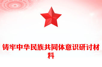 鑄牢中華民族共同體意識研討材料