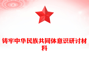 鑄牢中華民族共同體意識(shí)研討材料
