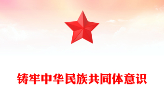 鑄牢中華民族共同體意識(shí)PPT大氣簡(jiǎn)潔黨的民族工作主題黨課(講稿)