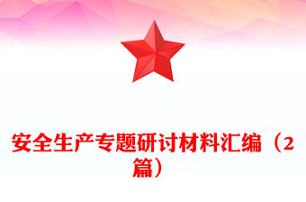 安全生產專題研討材料匯編（2篇）