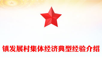 鎮發展村集體經濟典型經驗介紹