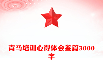 青馬培訓心得體會叁篇3000字