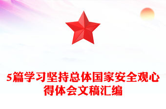 5篇學習堅持總體國家安全觀心得體會文稿匯編