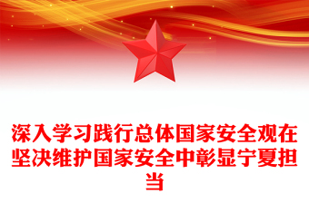2023深入學(xué)習(xí)踐行總體國家安全觀在堅決維護(hù)國家安全中彰顯寧夏擔(dān)當(dāng)PPT大氣精美風(fēng)黨員干部學(xué)習(xí)教育專題黨課課件(講稿)