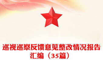 巡視巡察反饋意見整改情況報告匯編（35篇）