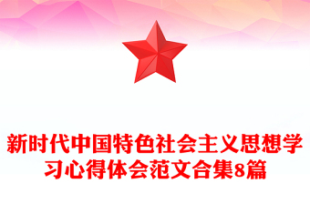 新時代中國特色社會主義思想學習心得體會范文合集8篇