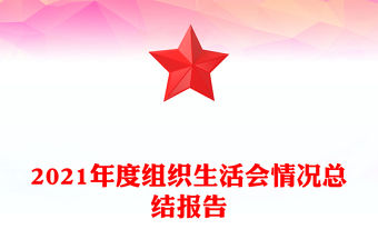 2021年度組織生活會情況總結報告