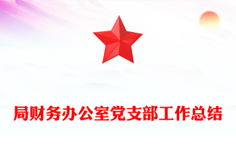 局財務辦公室黨支部工作總結(jié)