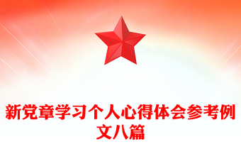 新黨章學(xué)習(xí)個(gè)人心得體會參考例文八篇
