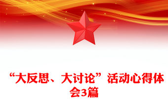 “大反思、大討論”活動心得體會3篇