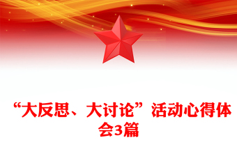 “大反思、大討論”活動(dòng)心得體會(huì)3篇
