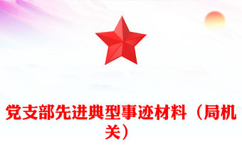 黨支部先進典型事跡材料（局機關）