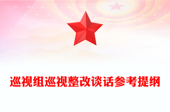 巡視組巡視整改談話參考提綱