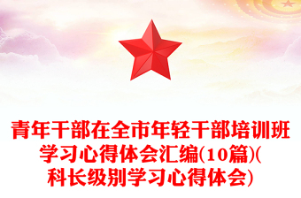青年干部在全市年輕干部培訓(xùn)班學(xué)習(xí)心得體會匯編(10篇)(科長級別學(xué)習(xí)心得體會)