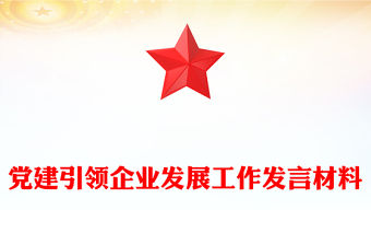 黨建引領企業發展工作發言材料