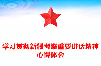 學習貫徹新疆考察重要講話精神心得體會