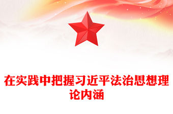 2023在法治實踐中精準把握習近平法治思想ppt簡潔風學習和貫徹落實習近平法治思想黨組織專題黨課培訓課件(講稿)