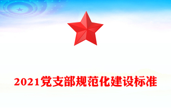 2021黨支部規(guī)范化建設(shè)標準