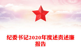 紀委書記2020年度述責述廉報告