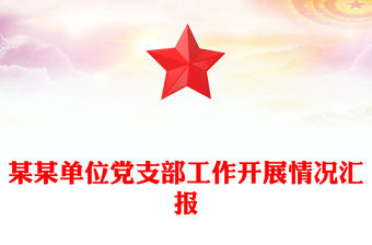 某某單位黨支部工作開(kāi)展情況匯報(bào)