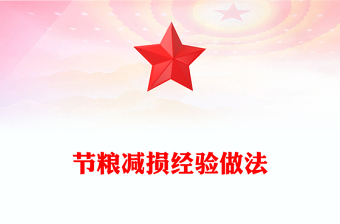節(jié)糧減損經(jīng)驗做法PPT精選保障糧食安全主題課件(講稿)