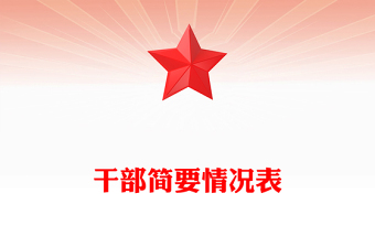 干部簡(jiǎn)要情況表