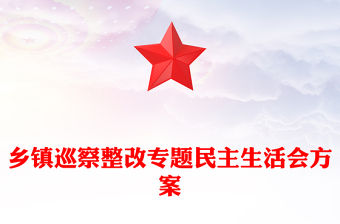 鄉鎮巡察整改專題民主生活會方案