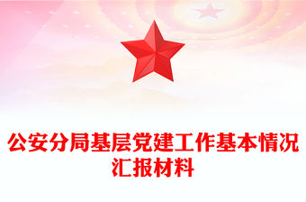 公安分局基層黨建工作基本情況匯報材料