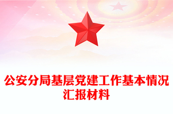公安分局基層黨建工作基本情況匯報(bào)材料