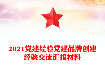 2021黨建經(jīng)驗(yàn)黨建品牌創(chuàng)建經(jīng)驗(yàn)交流匯報(bào)材料