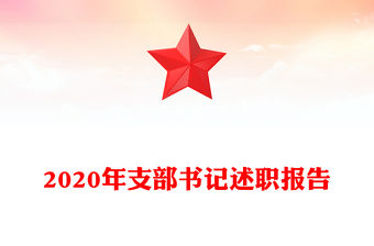 2020年支部書記述職報告