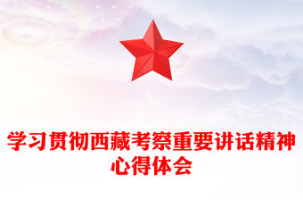 學習貫徹西藏考察重要講話精神心得體會