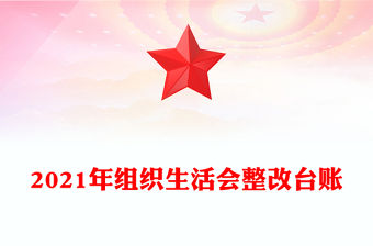 2021年組織生活會整改臺賬