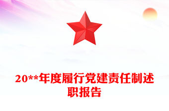 20**年度履行黨建責(zé)任制述職報告
