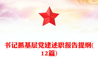 書記抓基層黨建述職報告提綱(12篇)