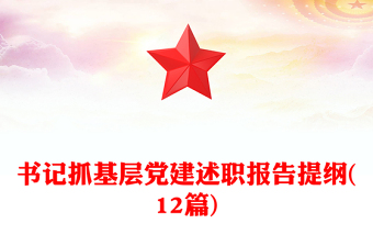 書(shū)記抓基層黨建述職報(bào)告提綱(12篇)