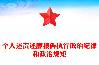 個(gè)人述責(zé)述廉報(bào)告執(zhí)行政治紀(jì)律和政治規(guī)矩