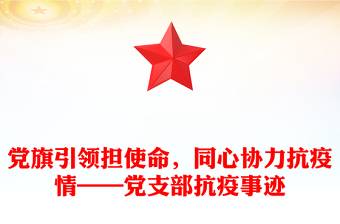 黨旗引領(lǐng)擔(dān)使命，同心協(xié)力抗疫情——黨支部抗疫事跡